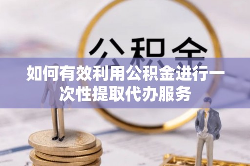 白玉如何有效利用公积金进行一次性提取代办服务