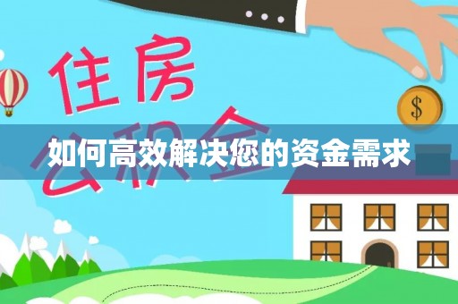 白玉如何高效解决您的资金需求